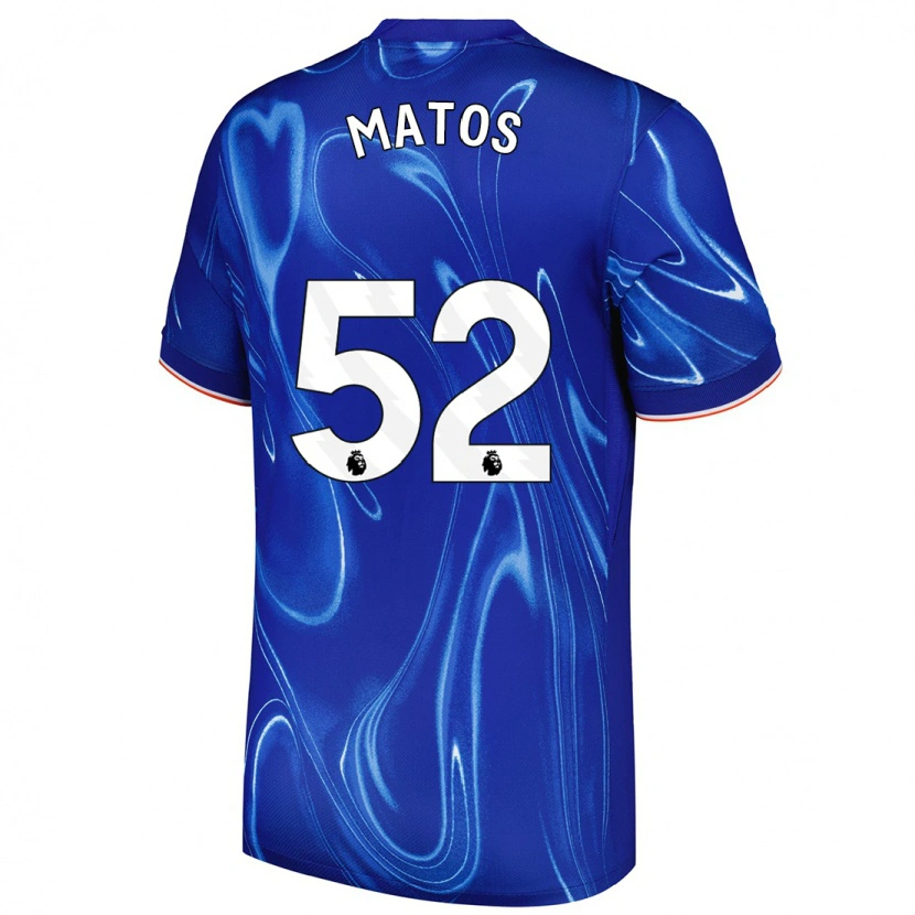 Danxen Kinderen Alex Matos #52 Blauw Wit Thuisshirt Thuistenue 2024/25 T-Shirt