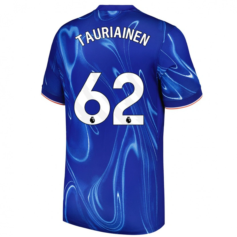 Danxen Kinderen Jimi Tauriainen #62 Blauw Wit Thuisshirt Thuistenue 2024/25 T-Shirt