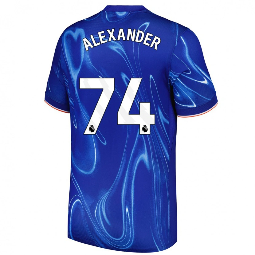 Danxen Kinderen Reiss-Alexander Russell-Denny #74 Blauw Wit Thuisshirt Thuistenue 2024/25 T-Shirt