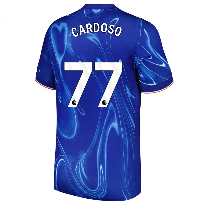 Danxen Kinderen Leo Cardoso #77 Blauw Wit Thuisshirt Thuistenue 2024/25 T-Shirt