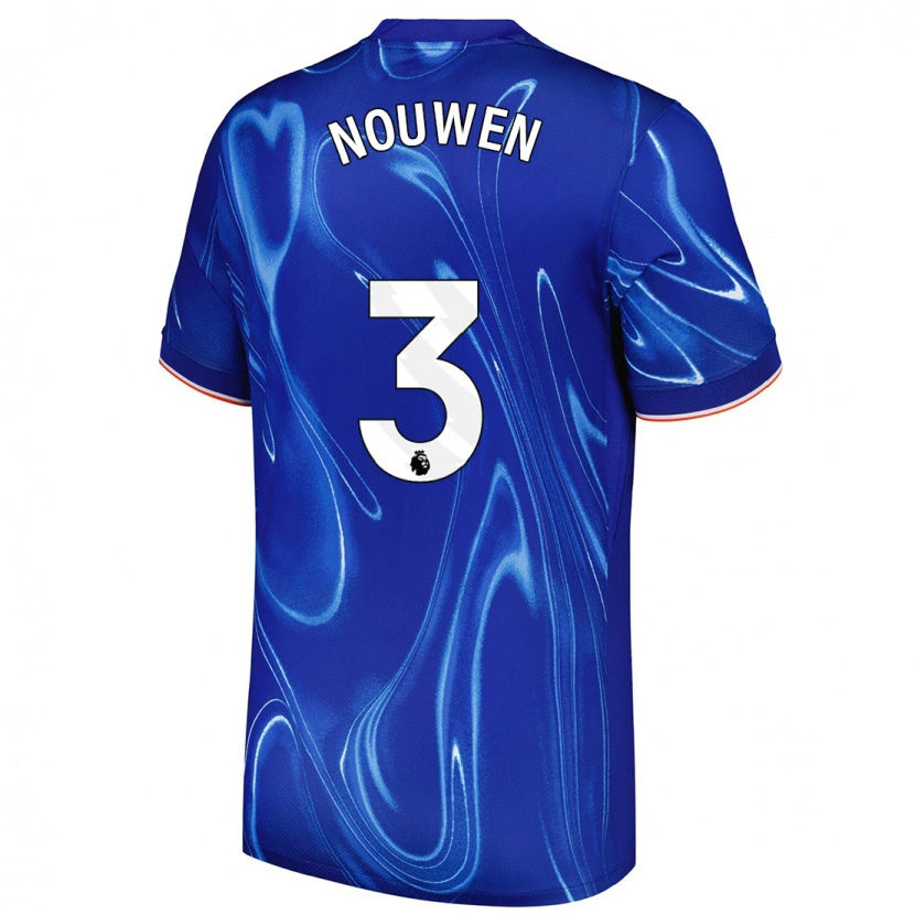 Danxen Kinderen Aniek Nouwen #3 Blauw Wit Thuisshirt Thuistenue 2024/25 T-Shirt