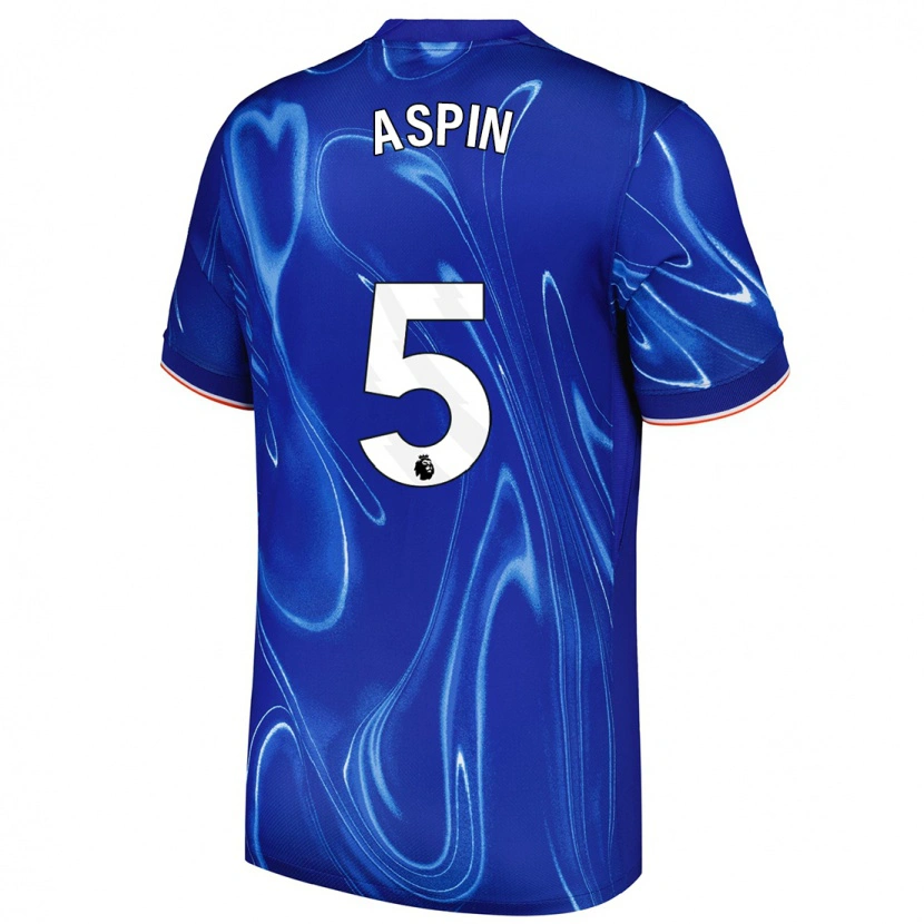 Danxen Kinderen Brooke Aspin #5 Blauw Wit Thuisshirt Thuistenue 2024/25 T-Shirt