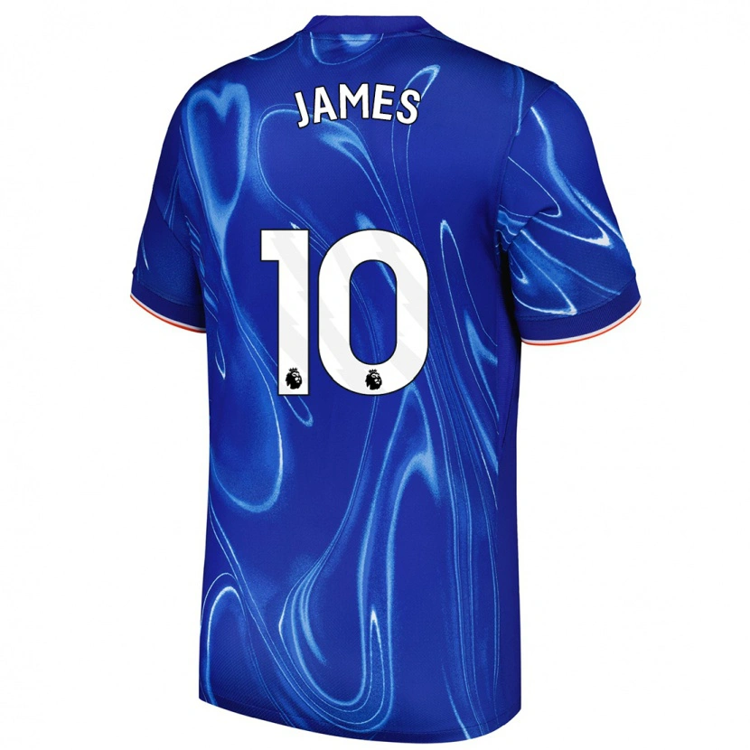 Danxen Kinderen Lauren James #10 Blauw Wit Thuisshirt Thuistenue 2024/25 T-Shirt