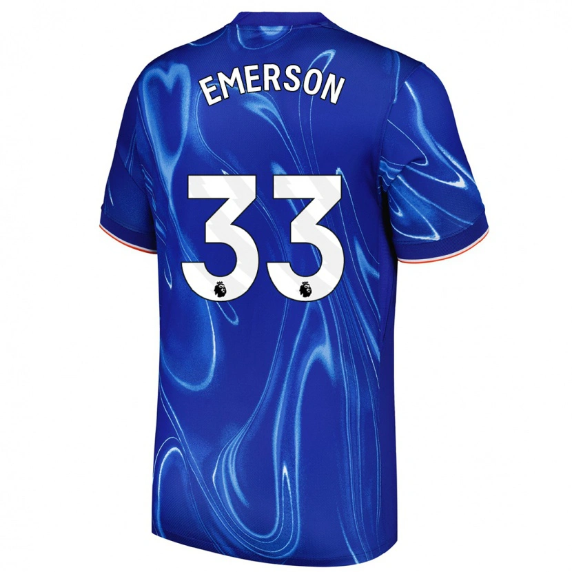 Danxen Kinderen Emerson #33 Blauw Wit Thuisshirt Thuistenue 2024/25 T-Shirt