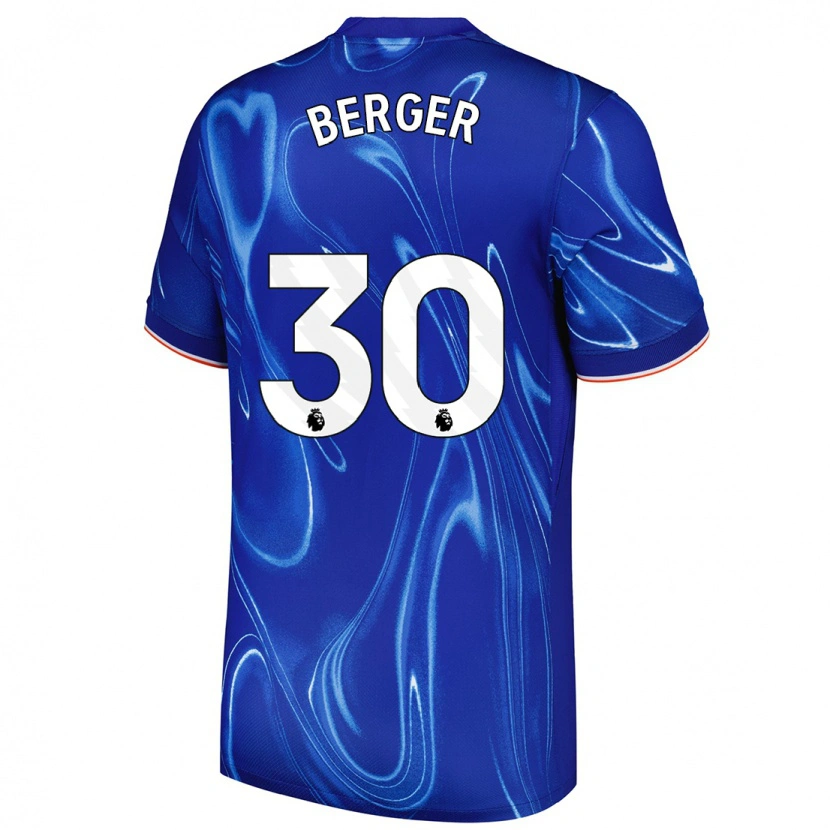 Danxen Kinderen Ann-Katrin Berger #30 Blauw Wit Thuisshirt Thuistenue 2024/25 T-Shirt