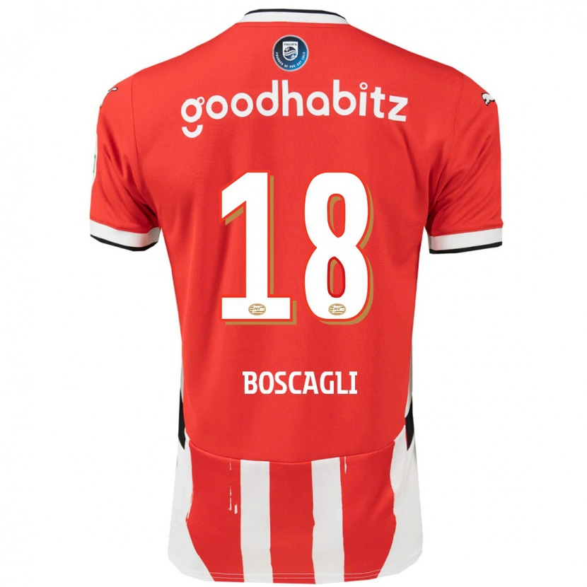 Danxen Kinderen Olivier Boscagli #18 Rood Wit Thuisshirt Thuistenue 2024/25 T-Shirt