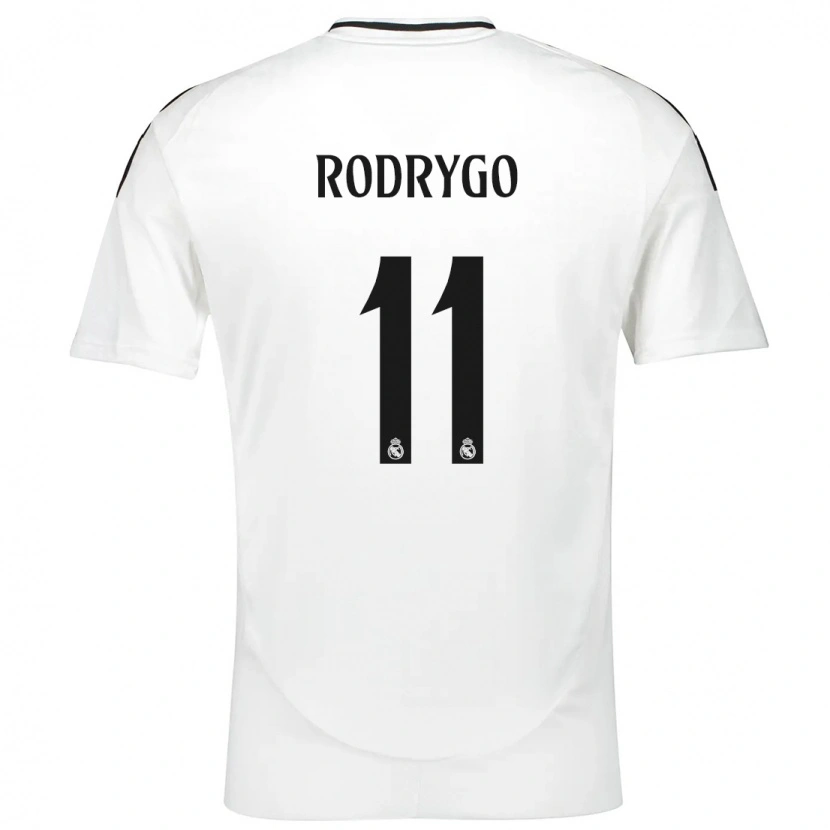 Danxen Kinderen Rodrygo #11 Wit Thuisshirt Thuistenue 2024/25 T-Shirt