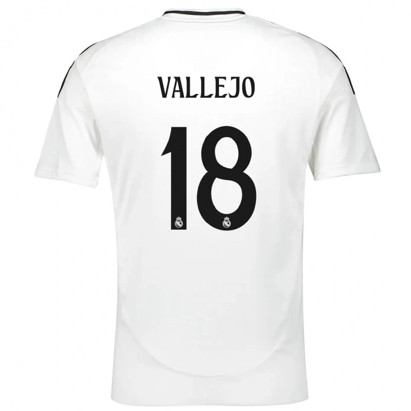 Danxen Kinderen Jesús Vallejo #18 Wit Thuisshirt Thuistenue 2024/25 T-Shirt