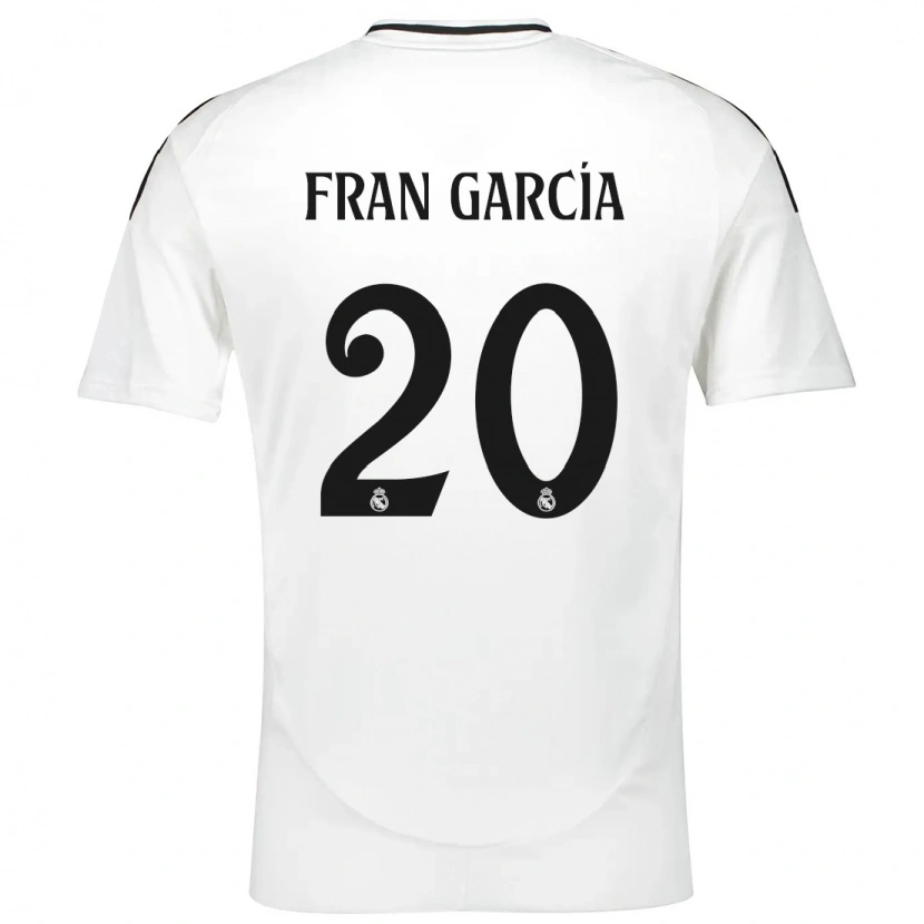 Danxen Kinderen Fran García #20 Wit Thuisshirt Thuistenue 2024/25 T-Shirt