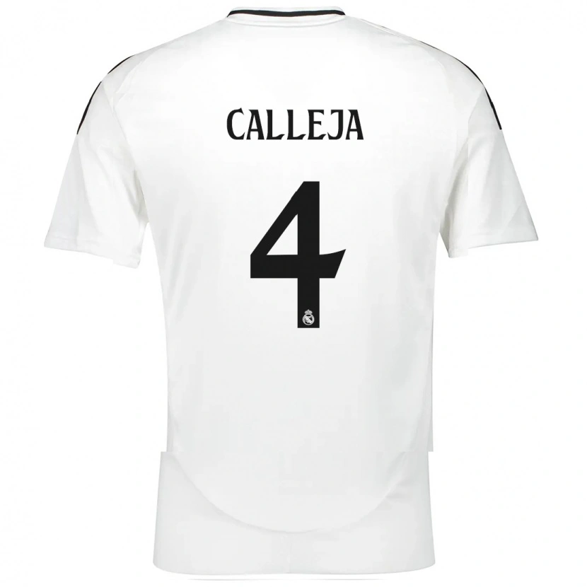 Danxen Kinderen Jaime Calleja #4 Wit Thuisshirt Thuistenue 2024/25 T-Shirt