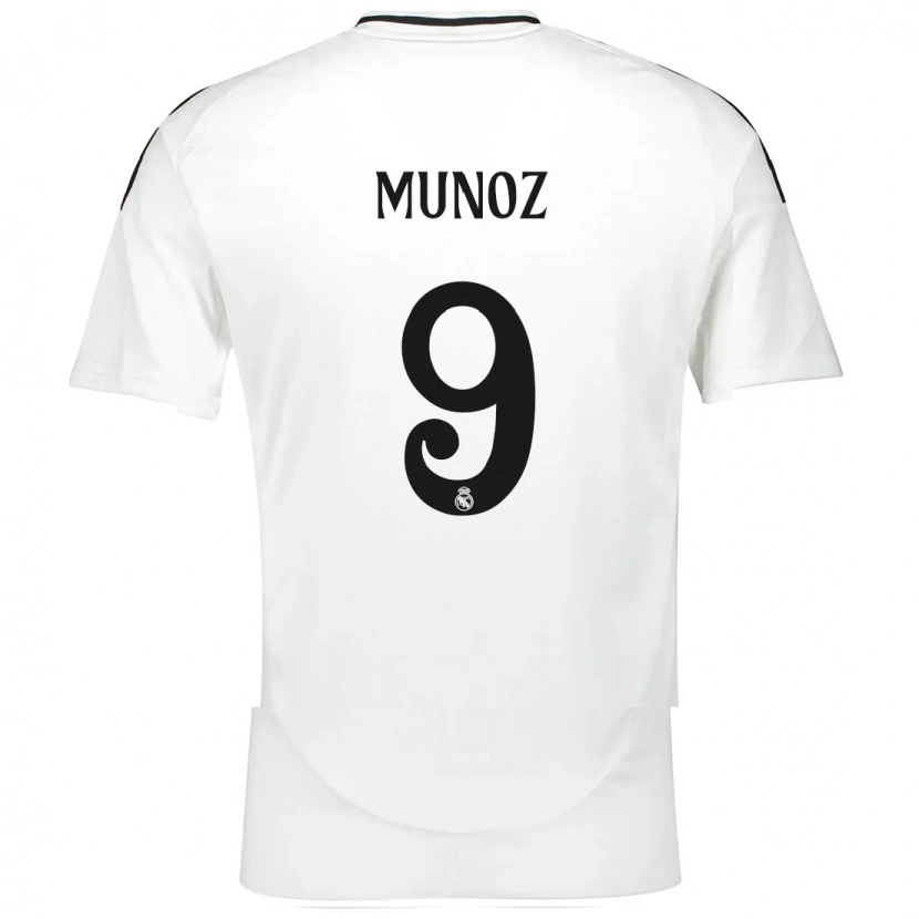 Danxen Kinderen Víctor Muñoz #9 Wit Thuisshirt Thuistenue 2024/25 T-Shirt