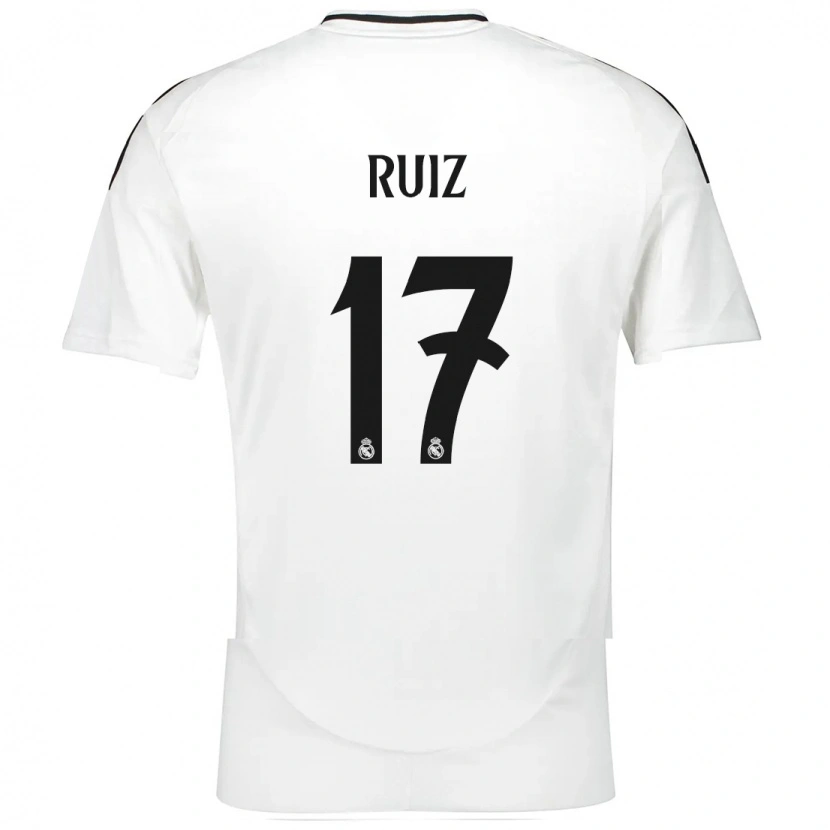 Danxen Kinderen David Ruiz #17 Wit Thuisshirt Thuistenue 2024/25 T-Shirt