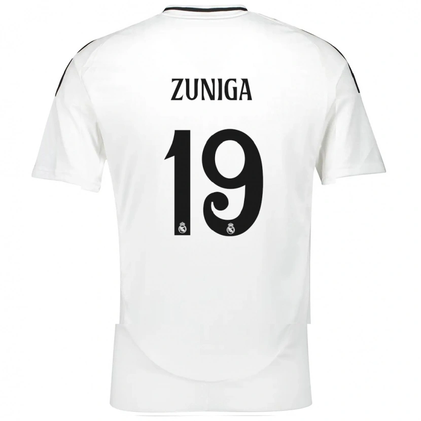 Danxen Kinderen Loren Zúñiga #19 Wit Thuisshirt Thuistenue 2024/25 T-Shirt