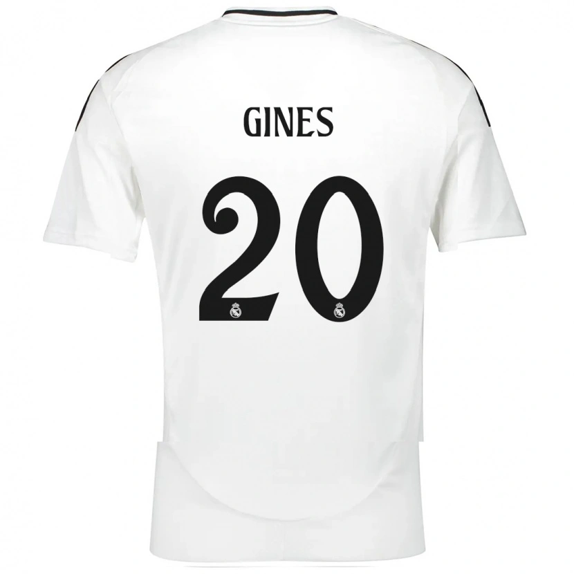 Danxen Kinderen Álvaro Ginés #20 Wit Thuisshirt Thuistenue 2024/25 T-Shirt