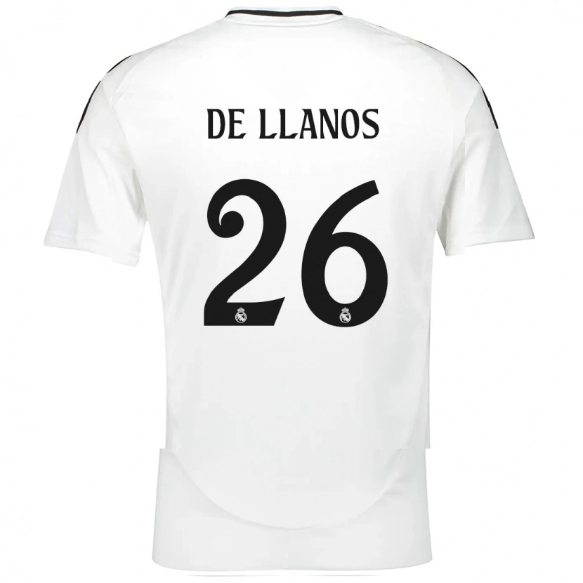 Danxen Kinderen Hugo De Llanos #26 Wit Thuisshirt Thuistenue 2024/25 T-Shirt