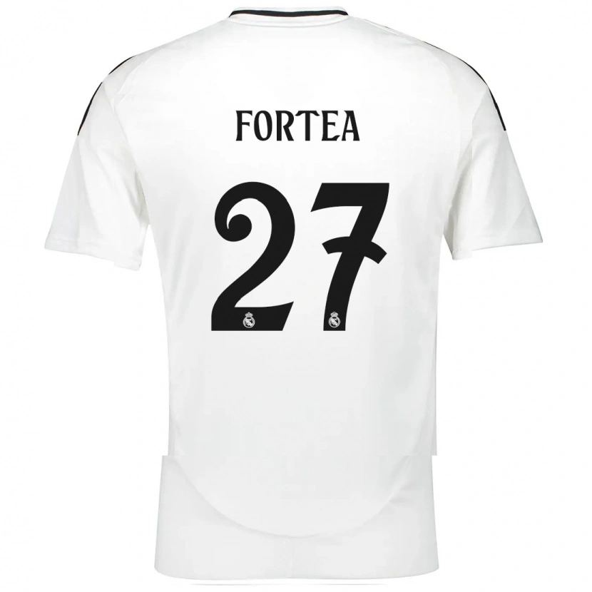 Danxen Kinderen Jesús Fortea #27 Wit Thuisshirt Thuistenue 2024/25 T-Shirt