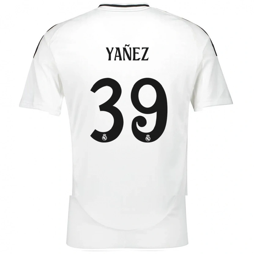 Danxen Kinderen Daniel Yañez #39 Wit Thuisshirt Thuistenue 2024/25 T-Shirt