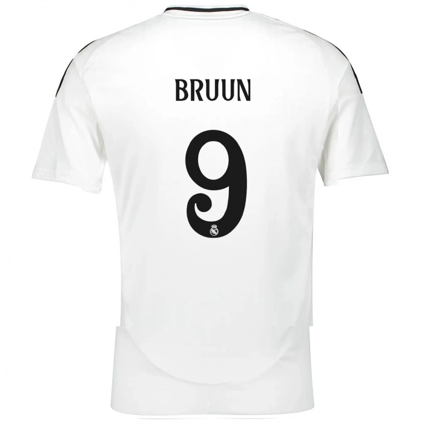 Danxen Kinderen Signe Bruun #9 Wit Thuisshirt Thuistenue 2024/25 T-Shirt