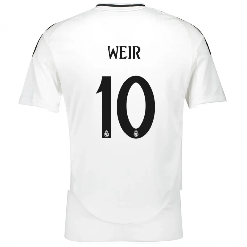 Danxen Kinderen Caroline Weir #10 Wit Thuisshirt Thuistenue 2024/25 T-Shirt