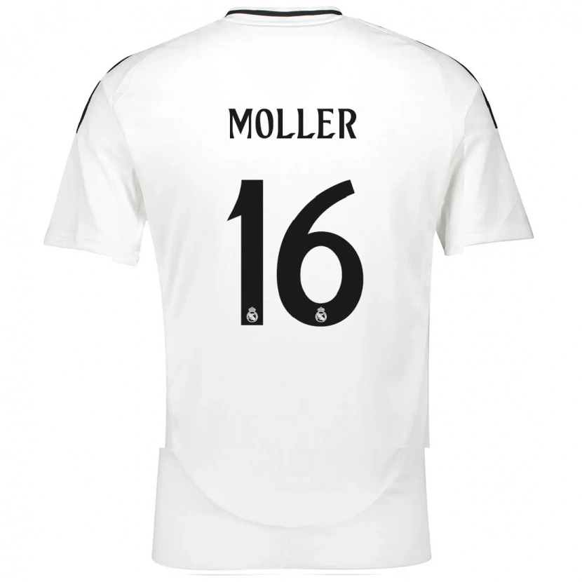 Danxen Kinderen Caroline Møller #16 Wit Thuisshirt Thuistenue 2024/25 T-Shirt