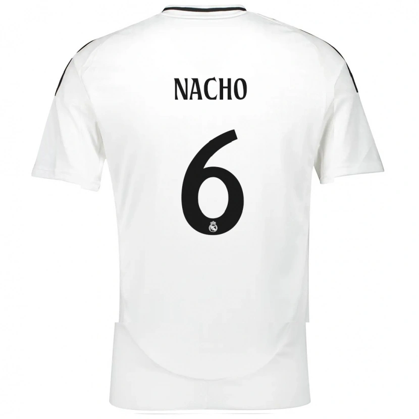 Danxen Kinderen Nacho Fernández #6 Wit Thuisshirt Thuistenue 2024/25 T-Shirt