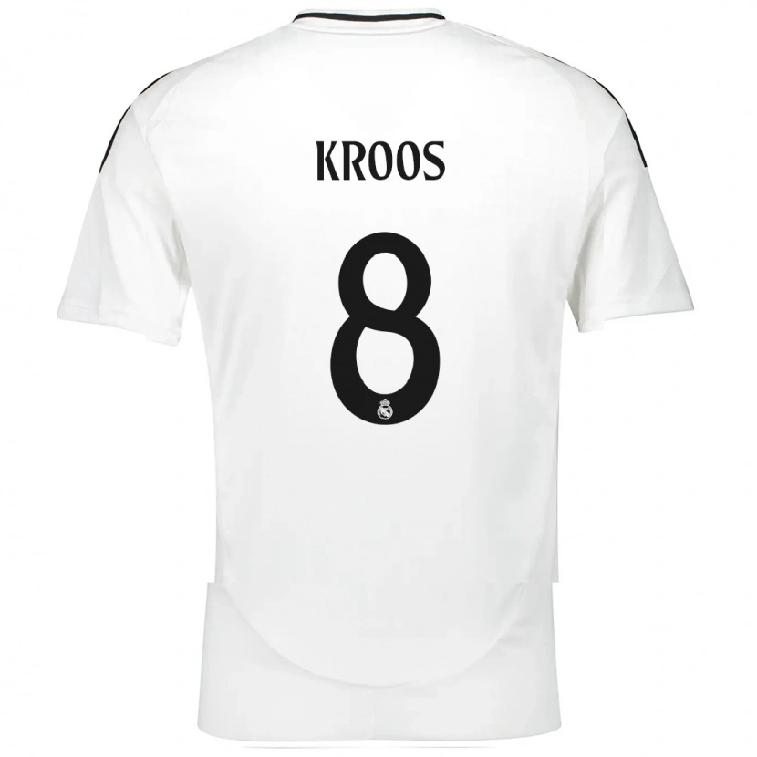 Danxen Kinderen Toni Kroos #8 Wit Thuisshirt Thuistenue 2024/25 T-Shirt