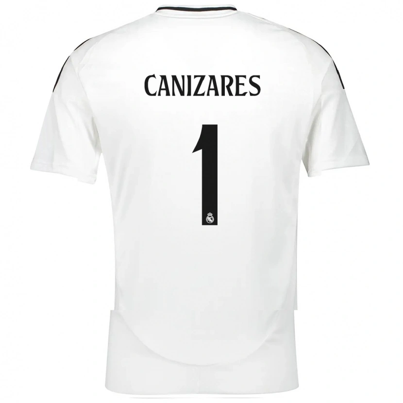 Danxen Kinderen Lucas Cañizares #1 Wit Thuisshirt Thuistenue 2024/25 T-Shirt