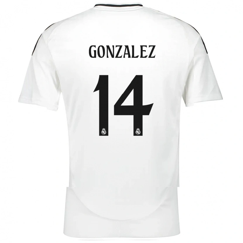 Danxen Kinderen David González #14 Wit Thuisshirt Thuistenue 2024/25 T-Shirt