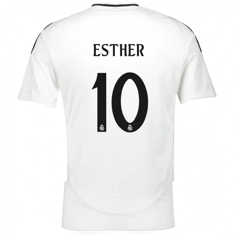 Danxen Kinderen Esther Gonzalez #10 Wit Thuisshirt Thuistenue 2024/25 T-Shirt