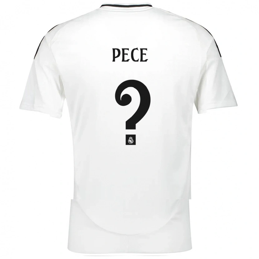 Danxen Kinderen Pece #0 Wit Thuisshirt Thuistenue 2024/25 T-Shirt