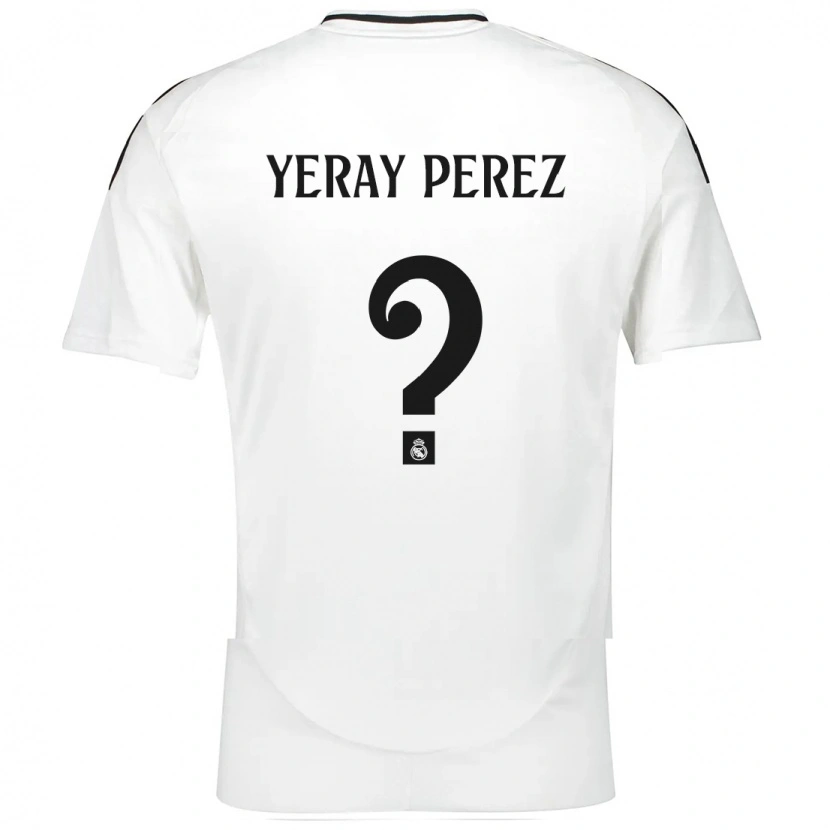 Danxen Kinderen Yeray Perez #0 Wit Thuisshirt Thuistenue 2024/25 T-Shirt