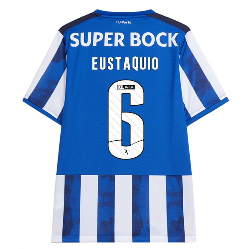 Danxen Kinderen Stephen Eustaquio #6 Blauw Wit Thuisshirt Thuistenue 2024/25 T-Shirt