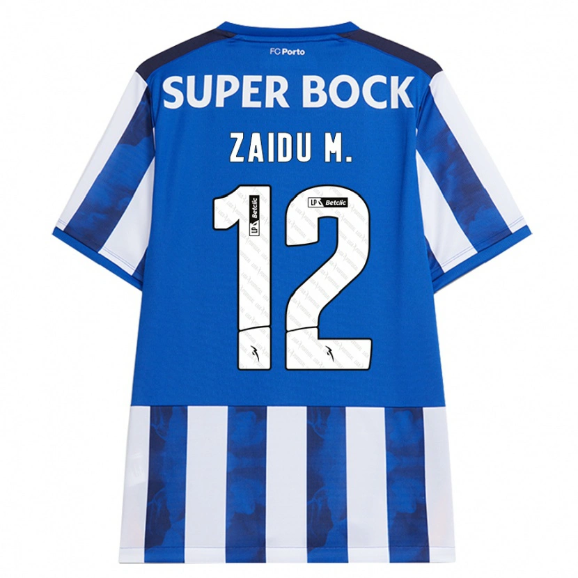 Danxen Kinderen Zaidu #12 Blauw Wit Thuisshirt Thuistenue 2024/25 T-Shirt