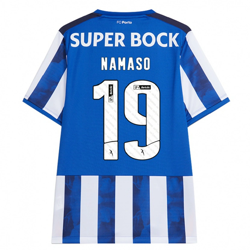 Danxen Kinderen Danny Namaso #19 Blauw Wit Thuisshirt Thuistenue 2024/25 T-Shirt