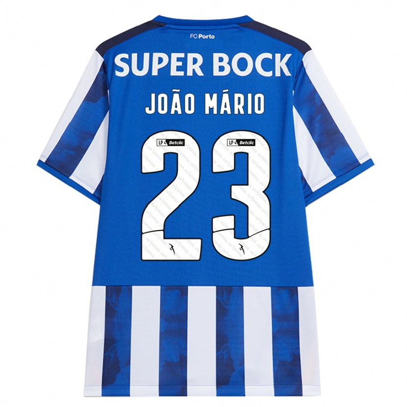 Danxen Kinderen João Mário #23 Blauw Wit Thuisshirt Thuistenue 2024/25 T-Shirt