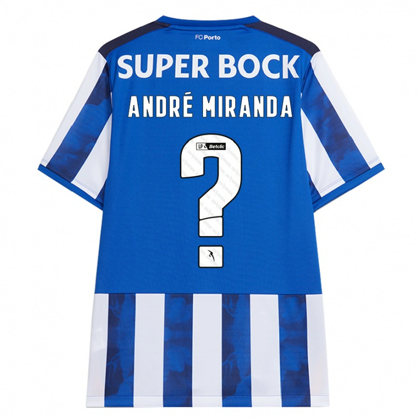 Danxen Kinderen André Miranda #0 Blauw Wit Thuisshirt Thuistenue 2024/25 T-Shirt