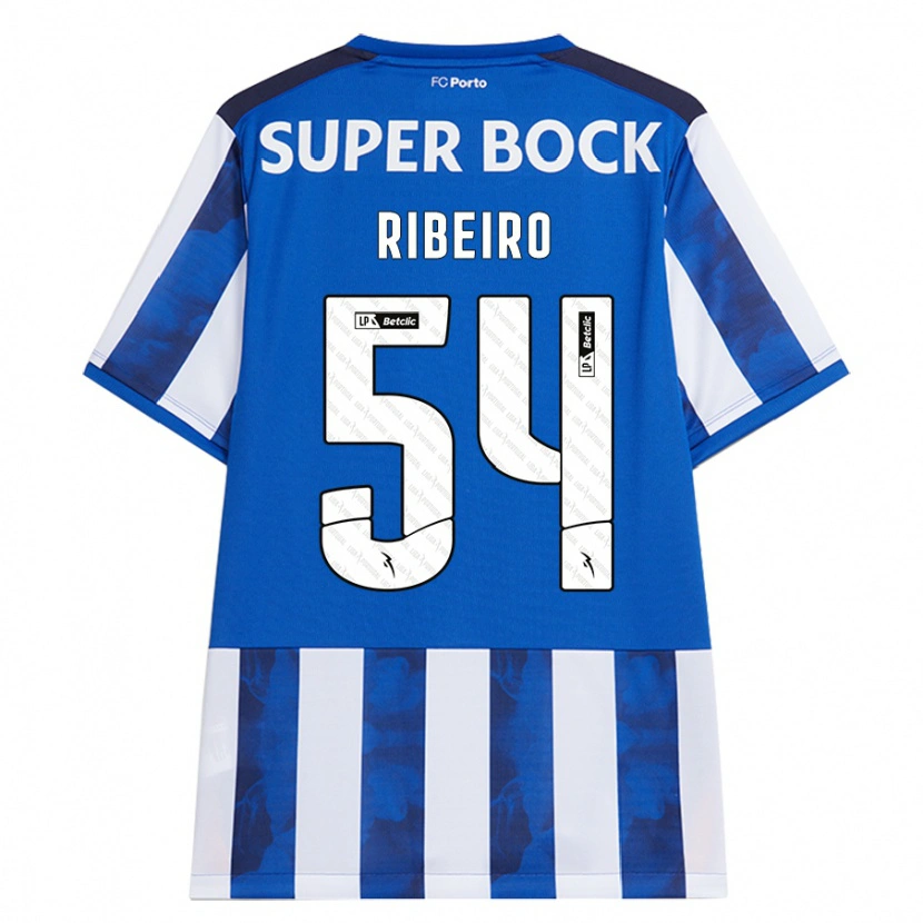 Danxen Kinderen António Ribeiro #54 Blauw Wit Thuisshirt Thuistenue 2024/25 T-Shirt