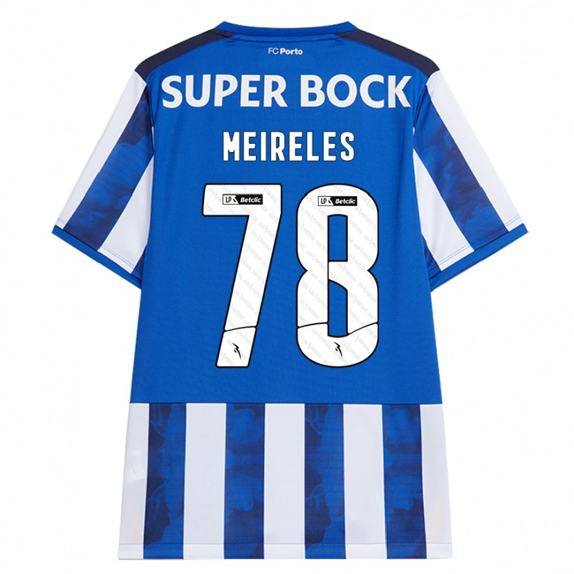 Danxen Kinderen Jorge Meireles #78 Blauw Wit Thuisshirt Thuistenue 2024/25 T-Shirt