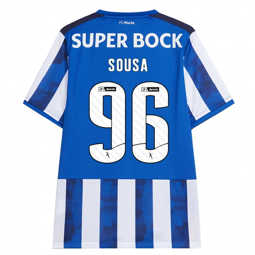 Danxen Kinderen Filipe Sousa #96 Blauw Wit Thuisshirt Thuistenue 2024/25 T-Shirt