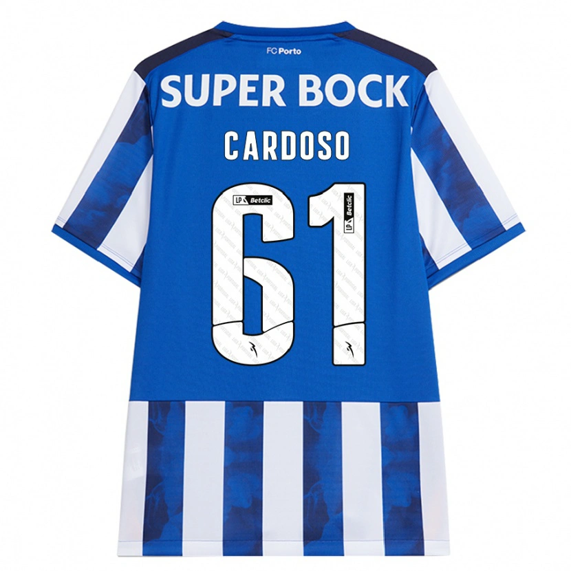 Danxen Kinderen Ivan Cardoso #61 Blauw Wit Thuisshirt Thuistenue 2024/25 T-Shirt