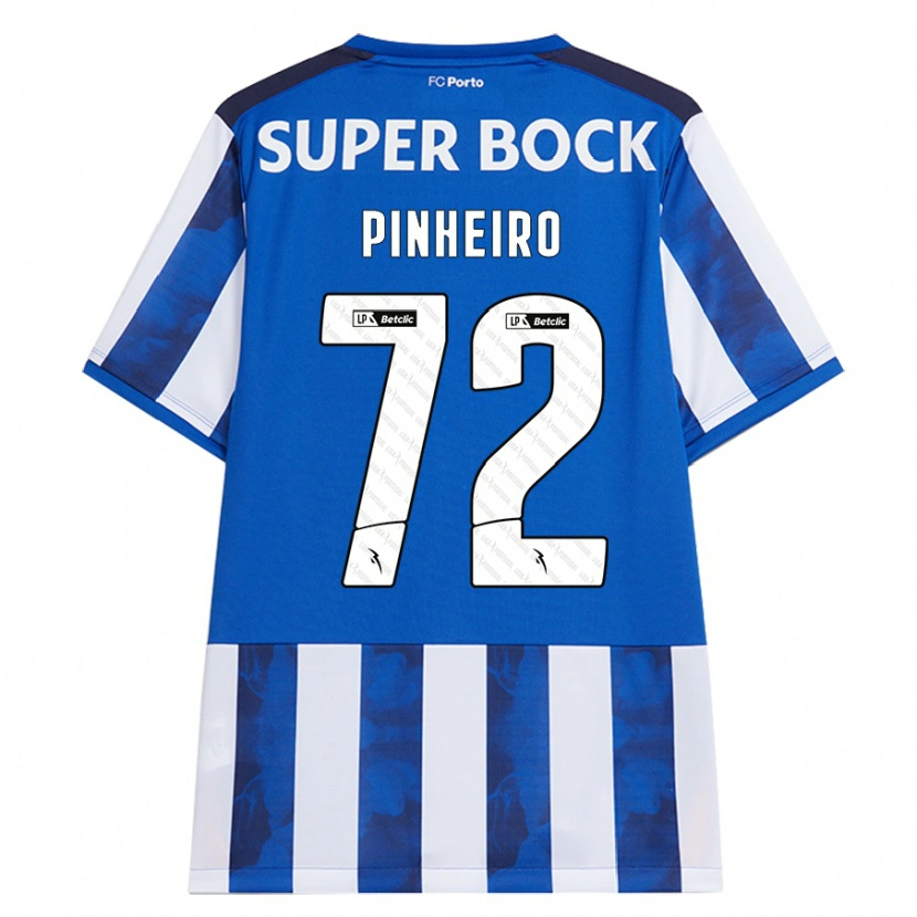 Danxen Kinderen Rodrigo Pinheiro #72 Blauw Wit Thuisshirt Thuistenue 2024/25 T-Shirt