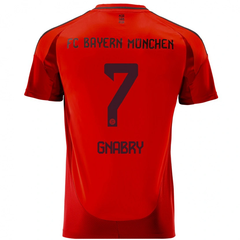 Danxen Kinderen Serge Gnabry #7 Rood Thuisshirt Thuistenue 2024/25 T-Shirt