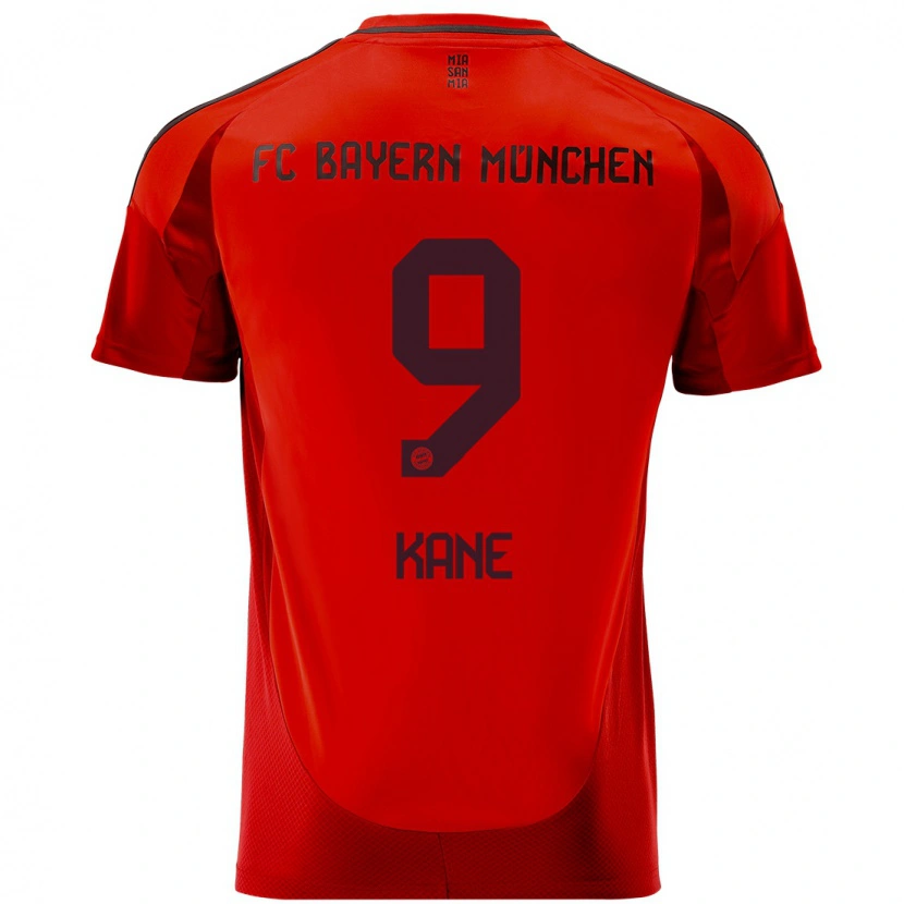 Danxen Kinderen Harry Kane #9 Rood Thuisshirt Thuistenue 2024/25 T-Shirt