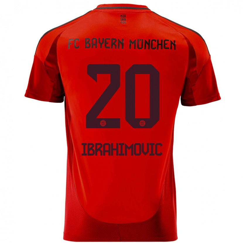 Danxen Kinderen Arijon Ibrahimovic #20 Rood Thuisshirt Thuistenue 2024/25 T-Shirt