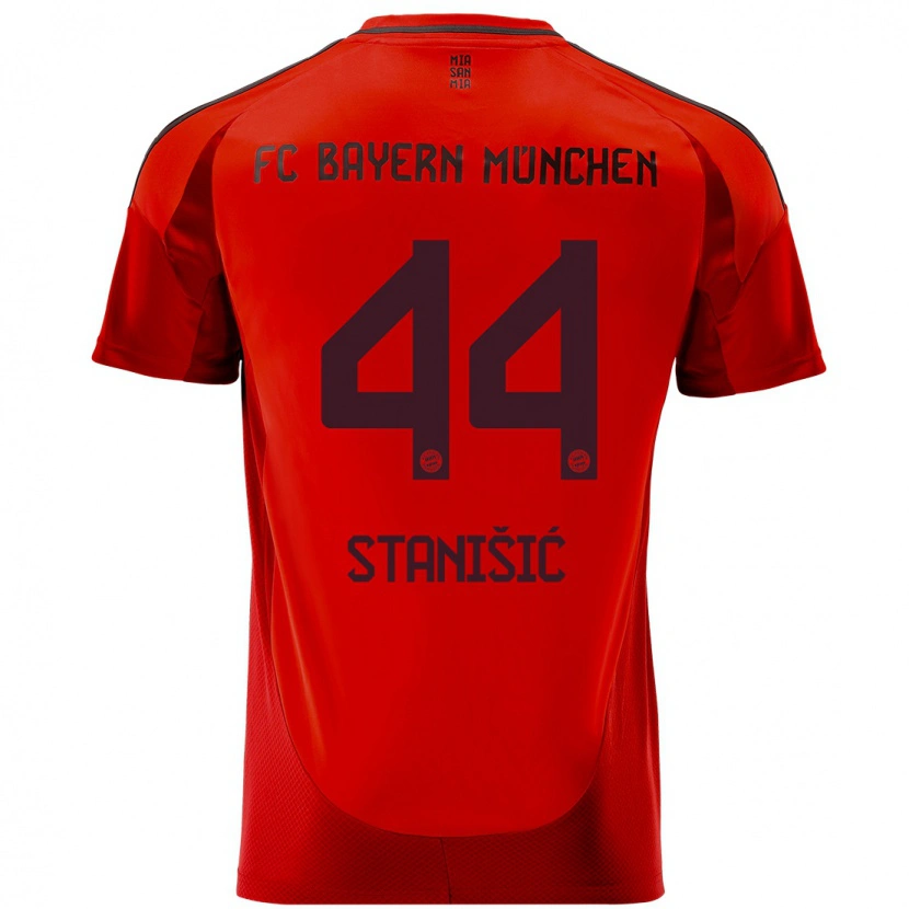 Danxen Kinderen Josip Stanisic #44 Rood Thuisshirt Thuistenue 2024/25 T-Shirt