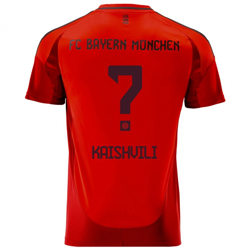 Danxen Kinderen Jamal Kaishvili #0 Rood Thuisshirt Thuistenue 2024/25 T-Shirt