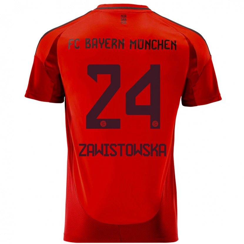 Danxen Kinderen Weronika Zawistowska #24 Rood Thuisshirt Thuistenue 2024/25 T-Shirt