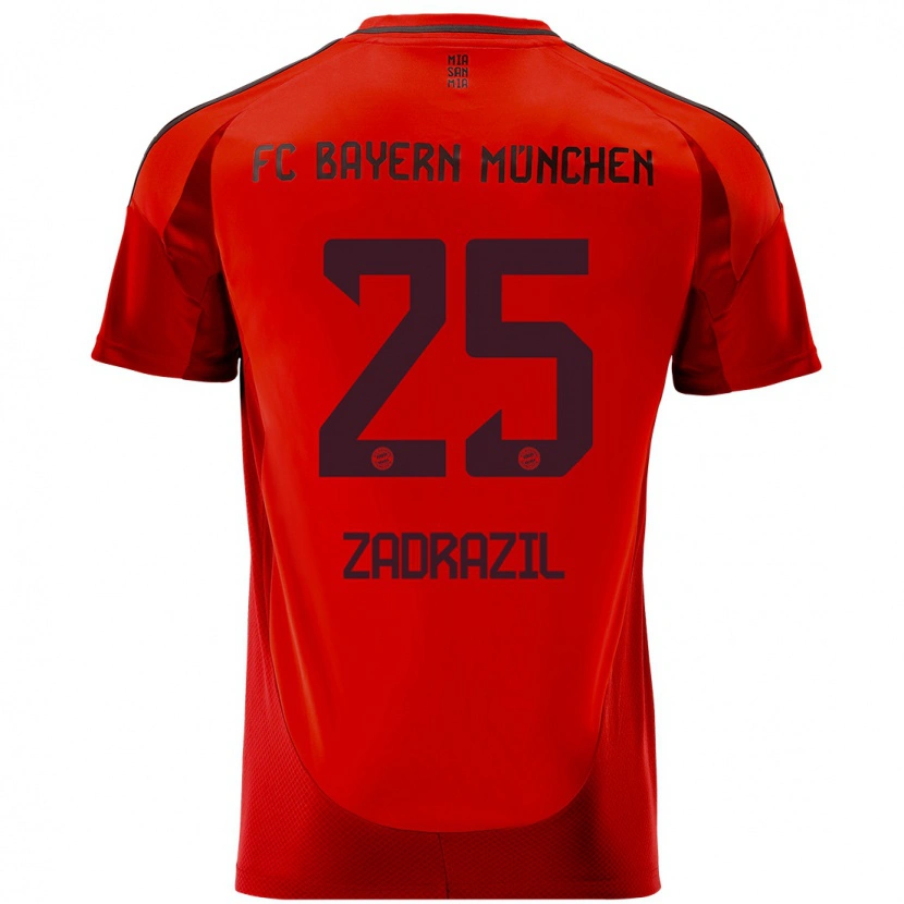 Danxen Kinderen Sarah Zadrazil #25 Rood Thuisshirt Thuistenue 2024/25 T-Shirt