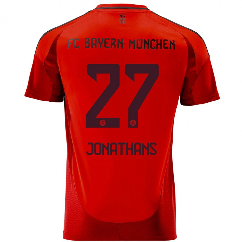 Danxen Kinderen David Jonathans #27 Rood Thuisshirt Thuistenue 2024/25 T-Shirt