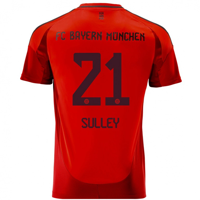 Danxen Kinderen Williams Baffour Sulley #21 Rood Thuisshirt Thuistenue 2024/25 T-Shirt